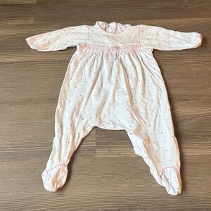 Magnolia baby little mouse embroidered baby girl footie